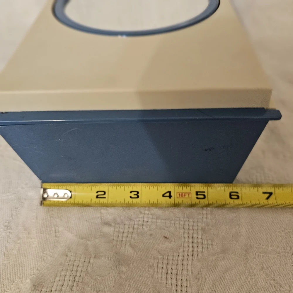Vintage Makeup Organizer Box Reversible Mirror 2X Removable Tray